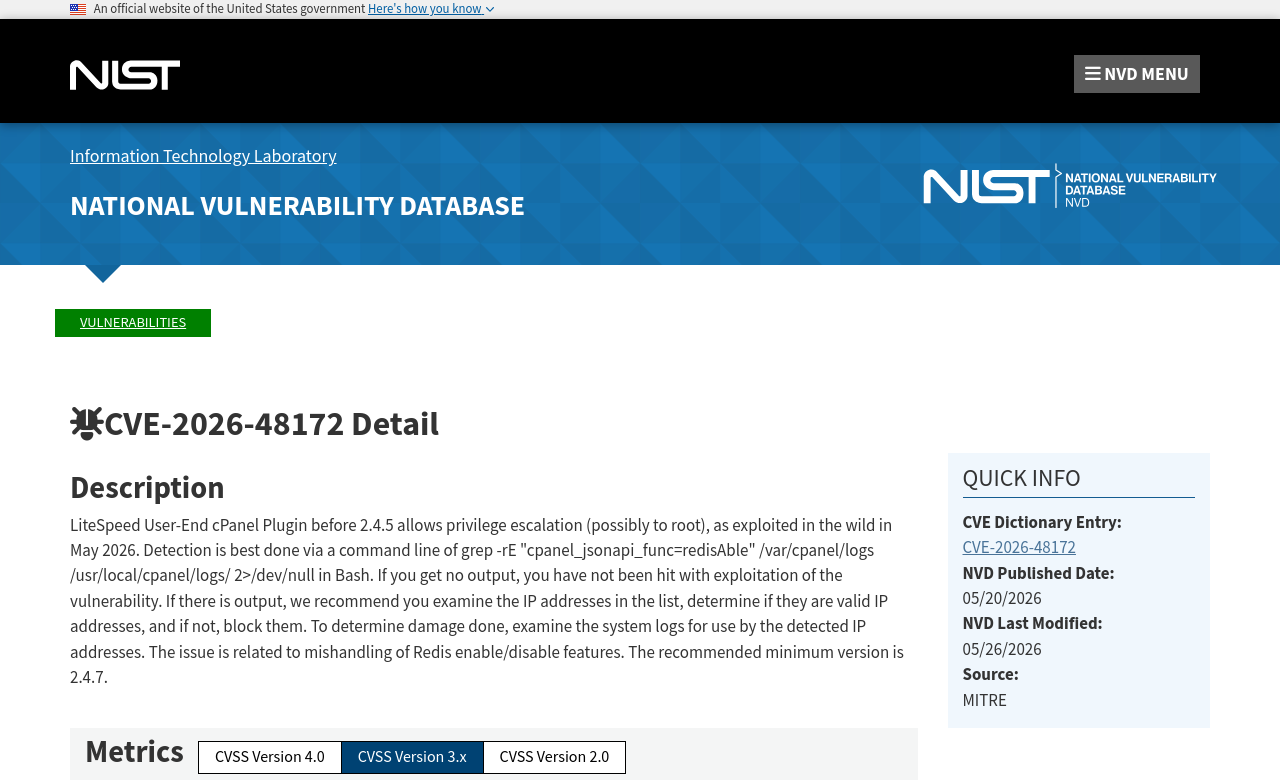 NVD advisory — CVE-2026-48172