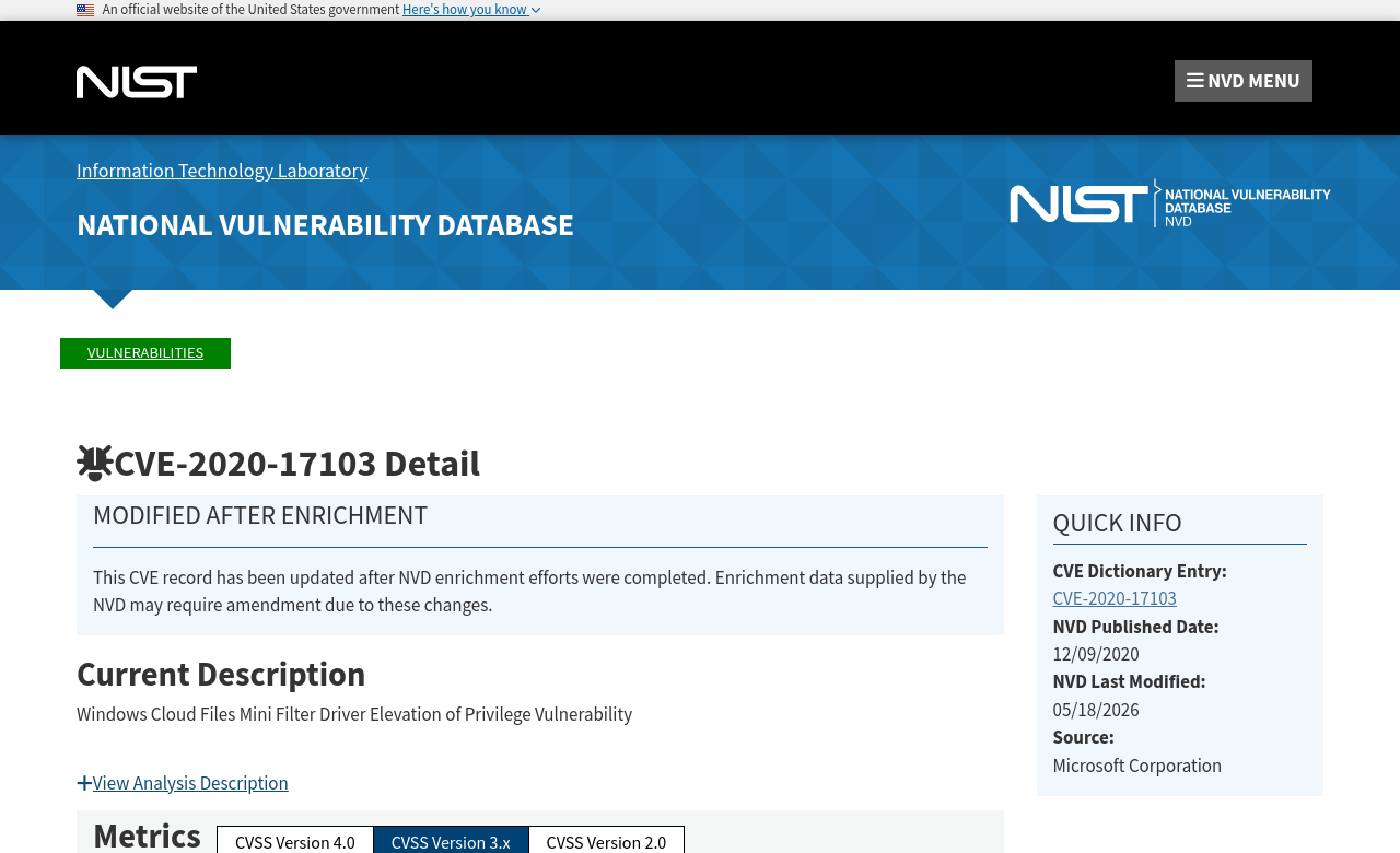 NVD advisory — CVE-2020-17103